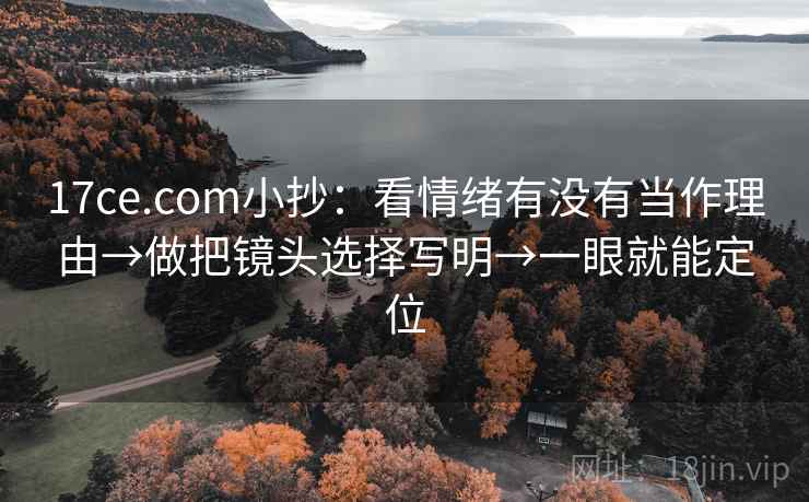 17ce.com小抄:看情绪有没有当作理由→做把镜头选择写明→一眼就能定位 17ce.com小抄:看情绪有没有当作理由→做把镜头选择写明→一眼就能定位